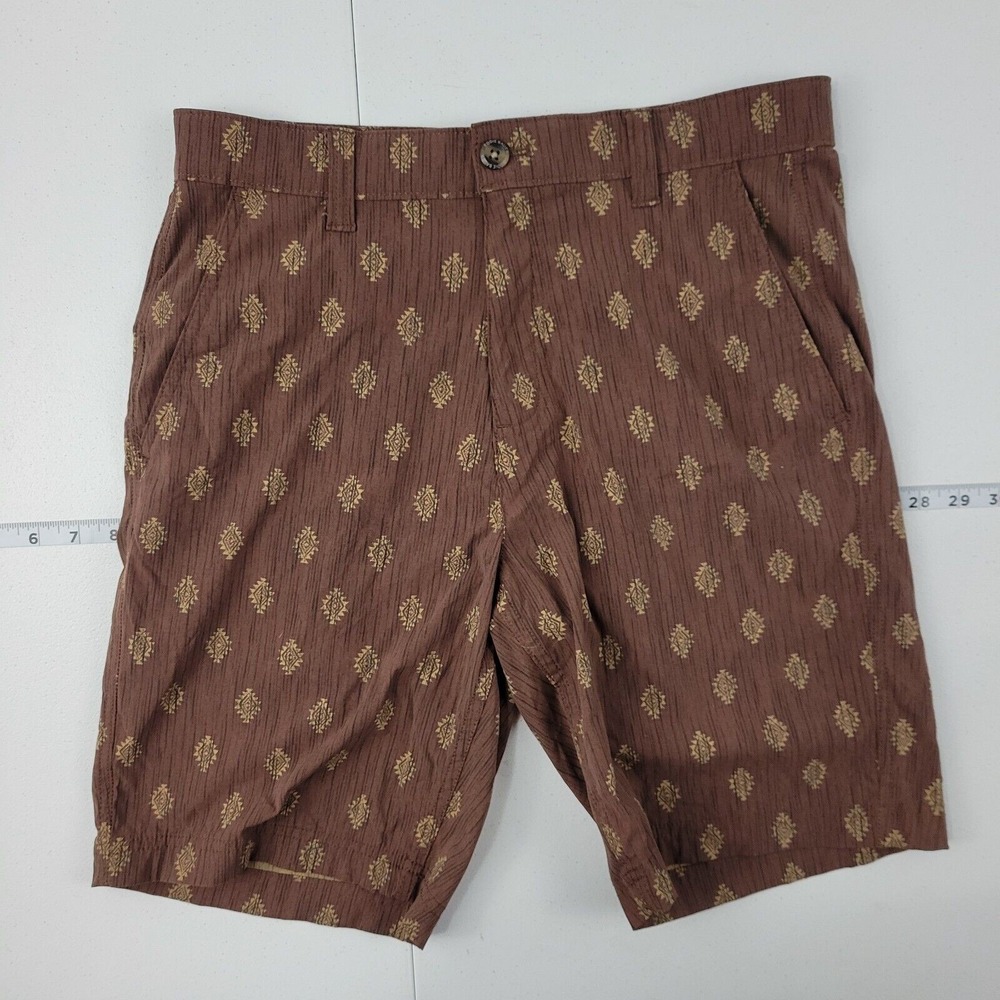 Eddie bauer Mens travex‎ shorts red geometric size 30 chino 1861